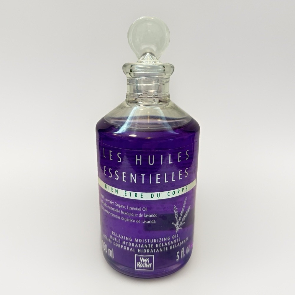 Vintage Yves Rocher LAVENDER Essential Oils Invigorating Bath Essence 5 oz 95%